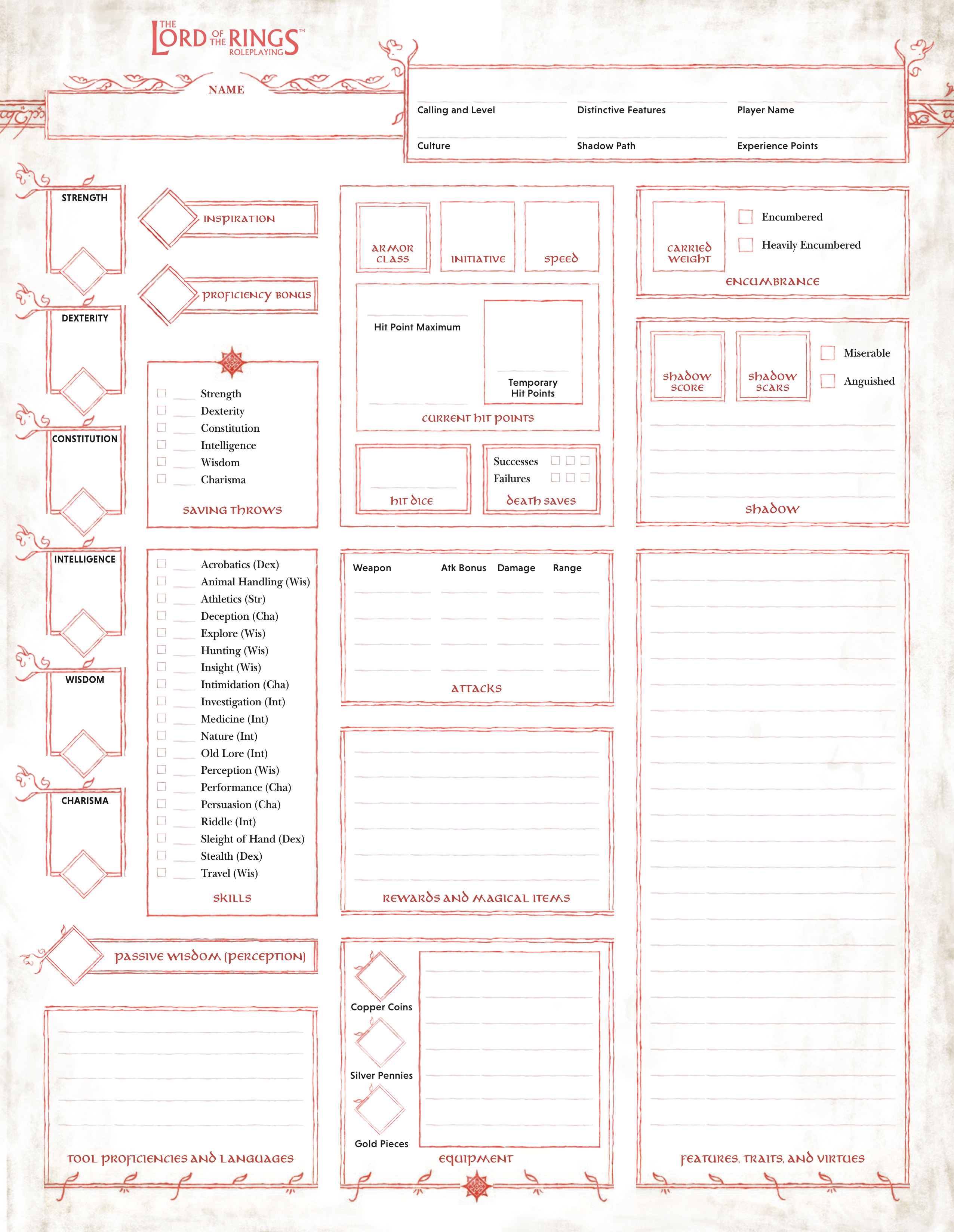 Character Sheet Page 1